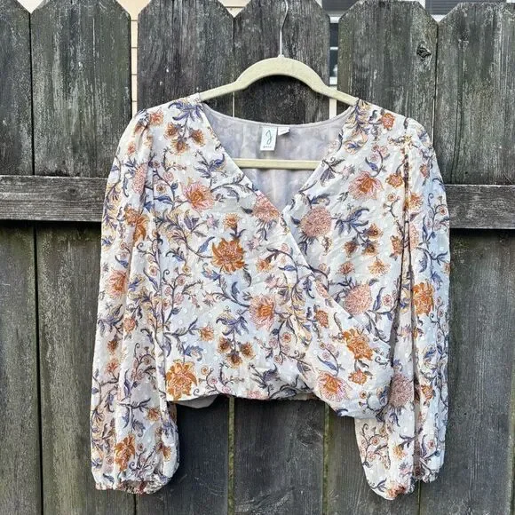 Joie Floral Wrap Blouse / Small - Picture 1 of 6